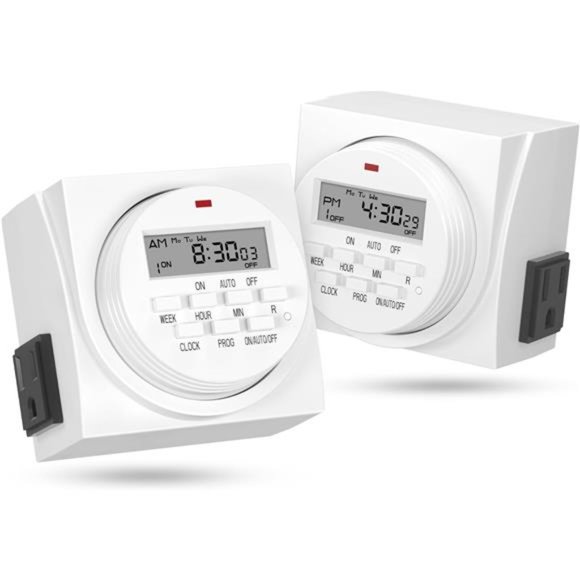 Heavy Duty Digital Programmable Timer, FD60 U6, 115V, 60Hz, Dual Outlet (2 Pack) - Picture 1 of 6